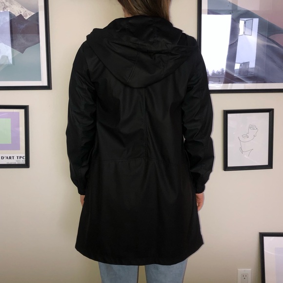 ZARA - Black Waterproof Raincoat - Picture 2 of 4